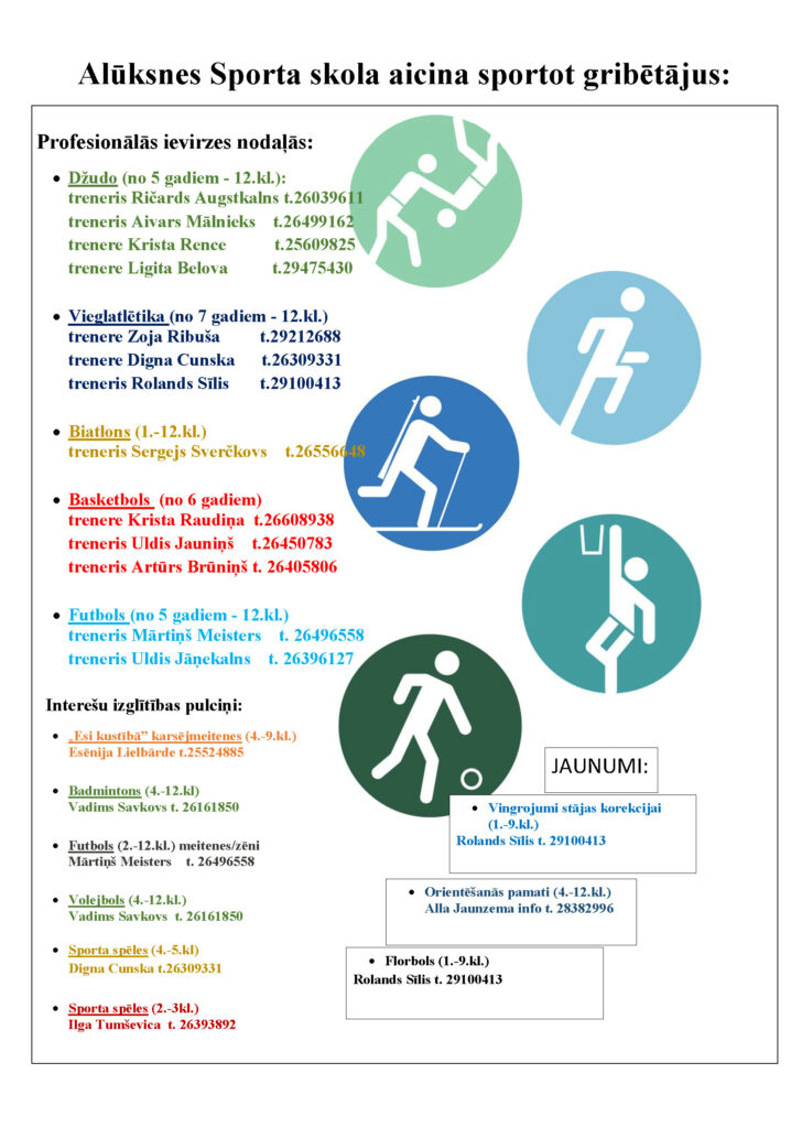 Sporta skolas piedāvājums 2024./2025.m.g.